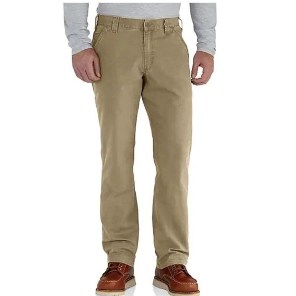 CARHARTT Men's  Relaxed Fit Rugged Flex Pants Sz: 36 x 30 Dark Khaki
